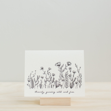 Artsy Em • Brave Growth • Letter-pressed Greeting Card