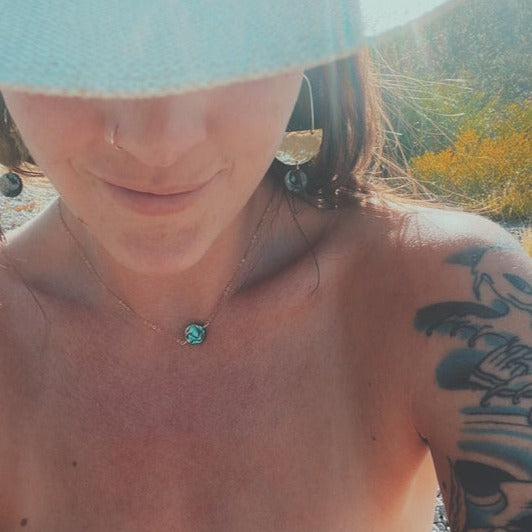 Desert Moon Design • Hilo Abalone Necklace • 14K Gold Fill