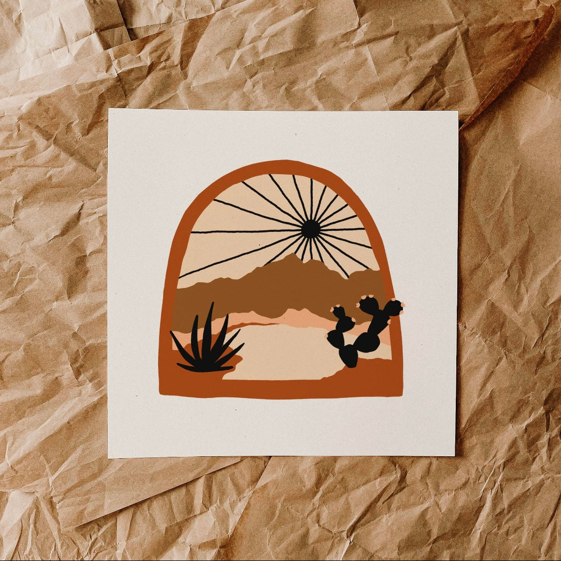 ColorbloKC • Rust Desert • Art Print 12x12"
