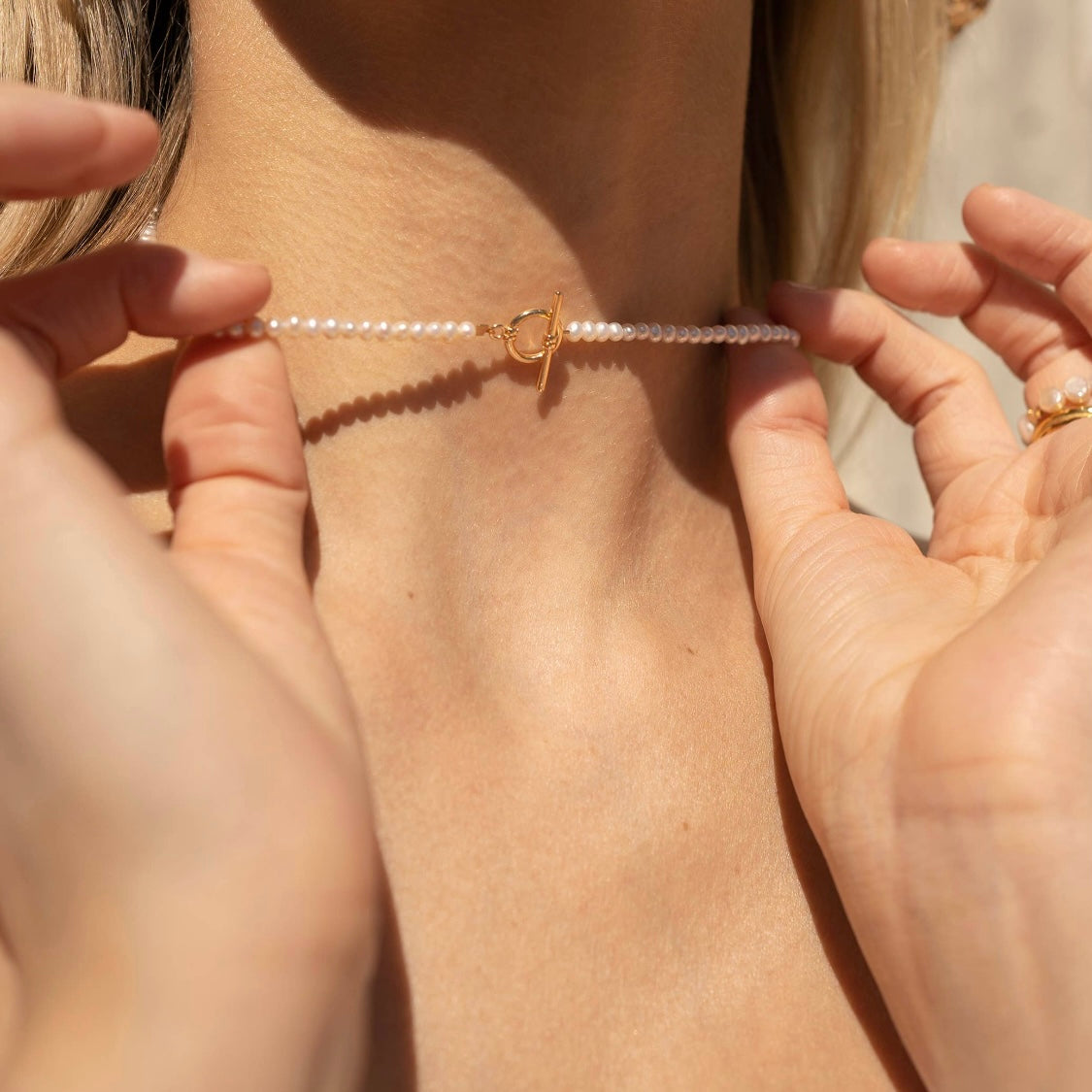 Paloma Pearl Necklace • Gold