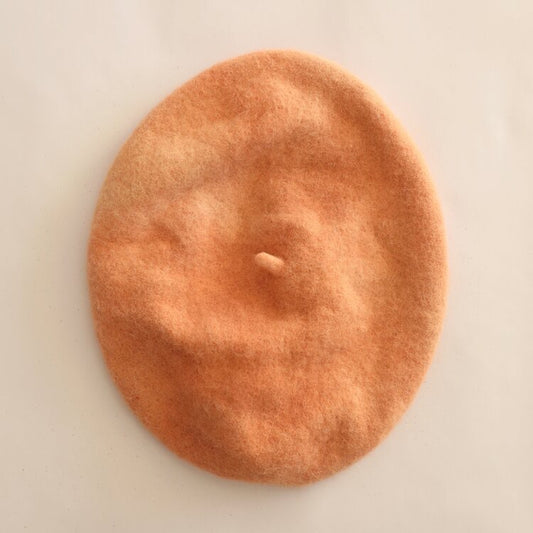 Nade Studio Plant Dyed Wool Beret Peachy