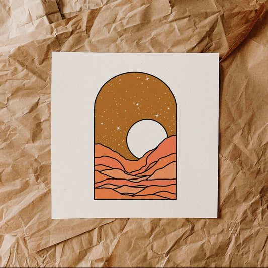 ColorbloKC • Golden Night • Art Print 12x12"
