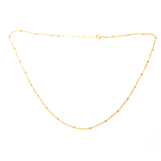 Minimalist Dotted Satellite Chain Necklace • 14K Gold Fill