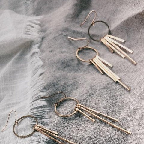 Desert Moon Design • Tarra Dangles Earrings • Brass