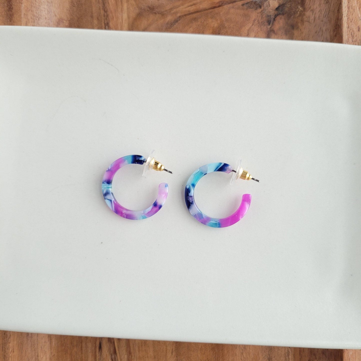 Cam Mini Hoops • Purple Party