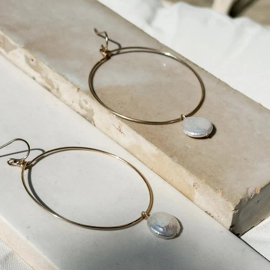 Desert Moon Design • Moloka’i Hoop Earrings • Brass