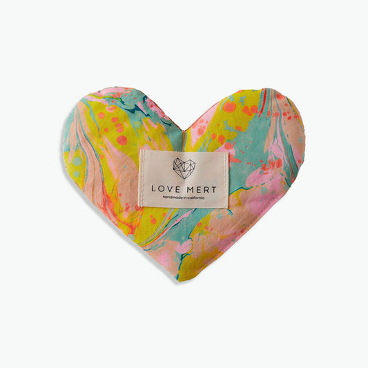 Love Mert • Eye Pillow • Hand Marbled Fabric • Lavender & Flax Seed • Pool
