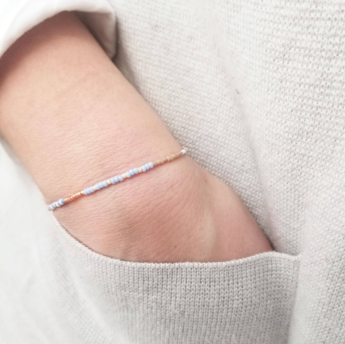 Adjustable Beaded Bracelet No. 114 • Multi-Color