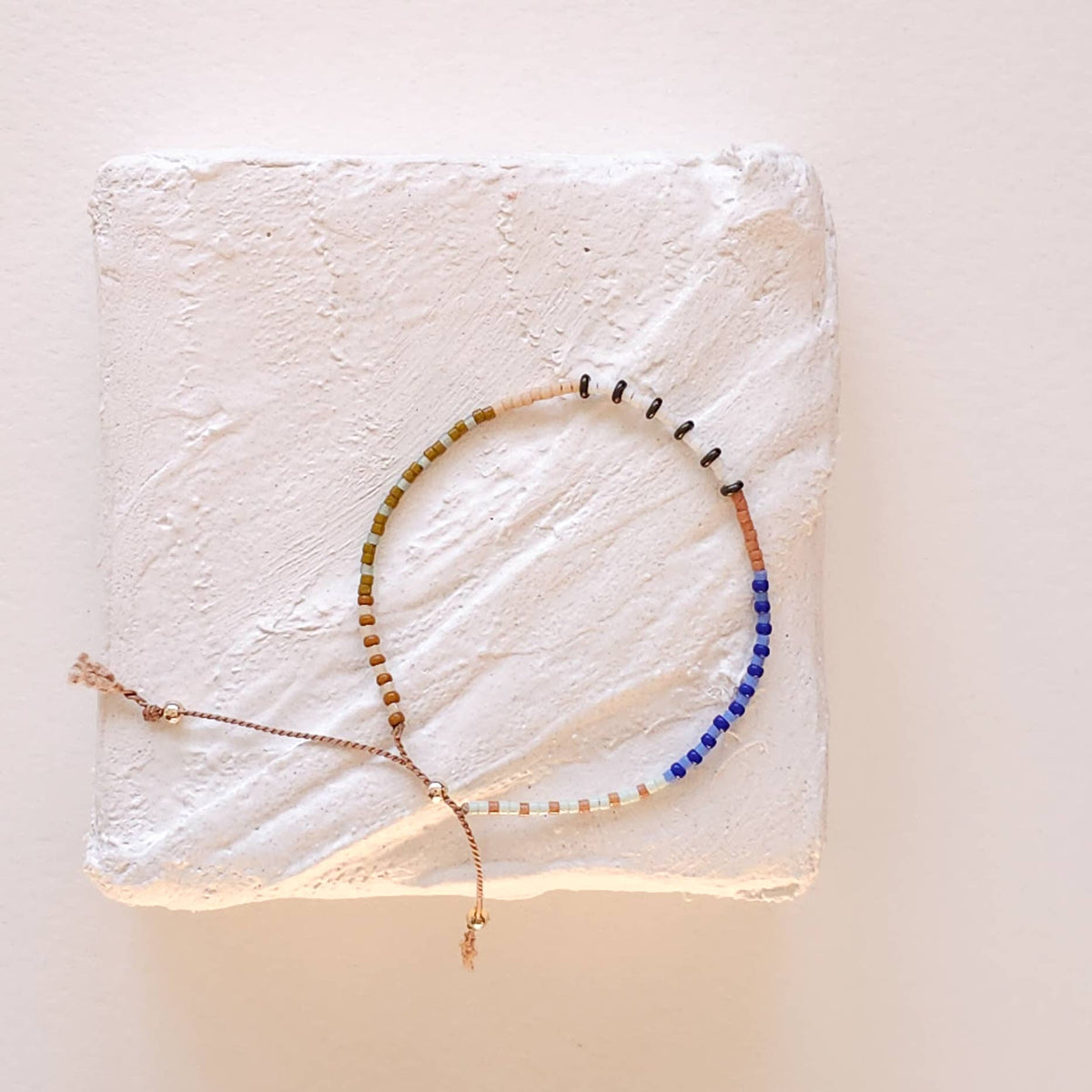 Adjustable Beaded Bracelet No. 155 • MultiColor