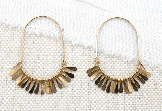 Oblong Fringe Hoops