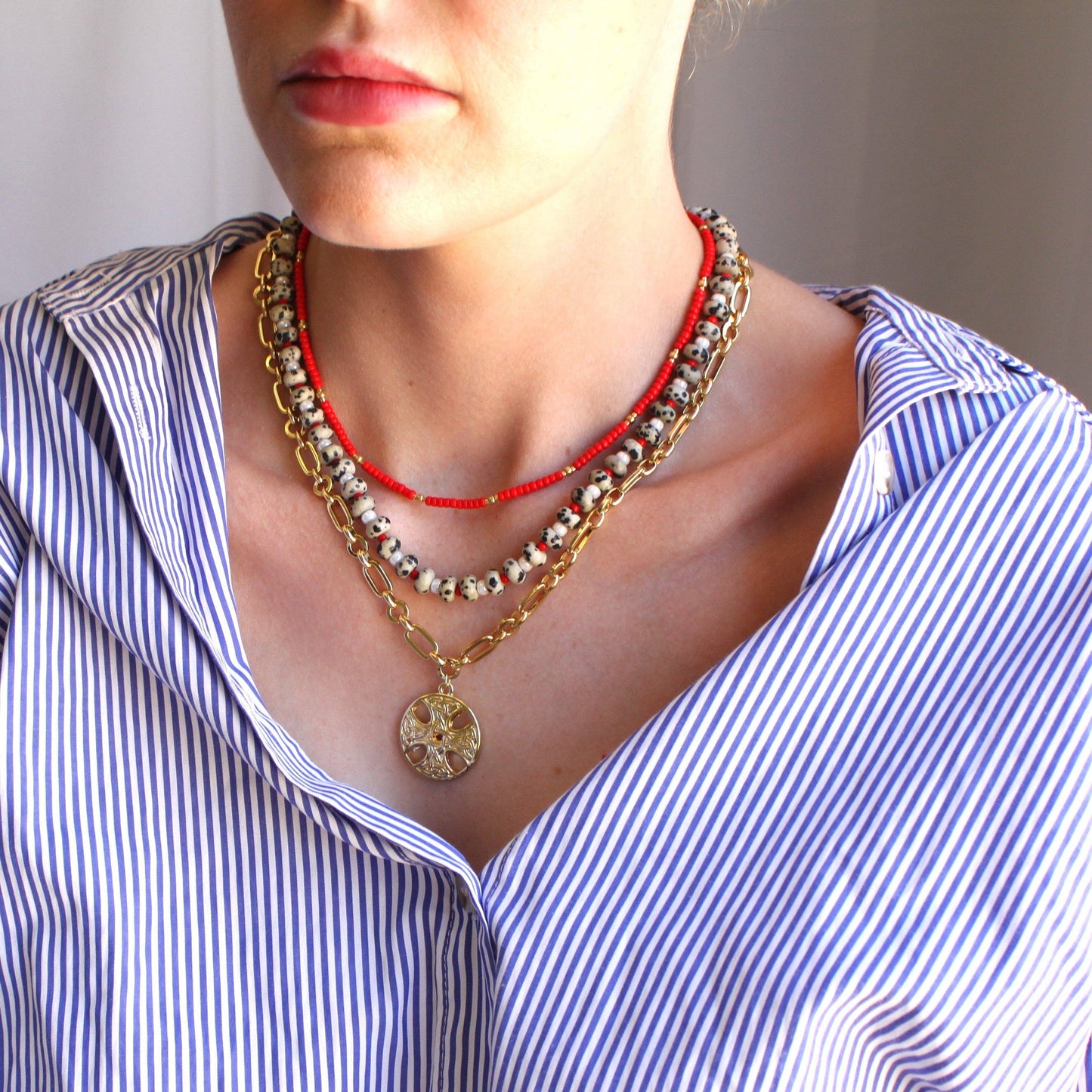 The Silver Wren • Spotted Mesa Stone Candy Necklace