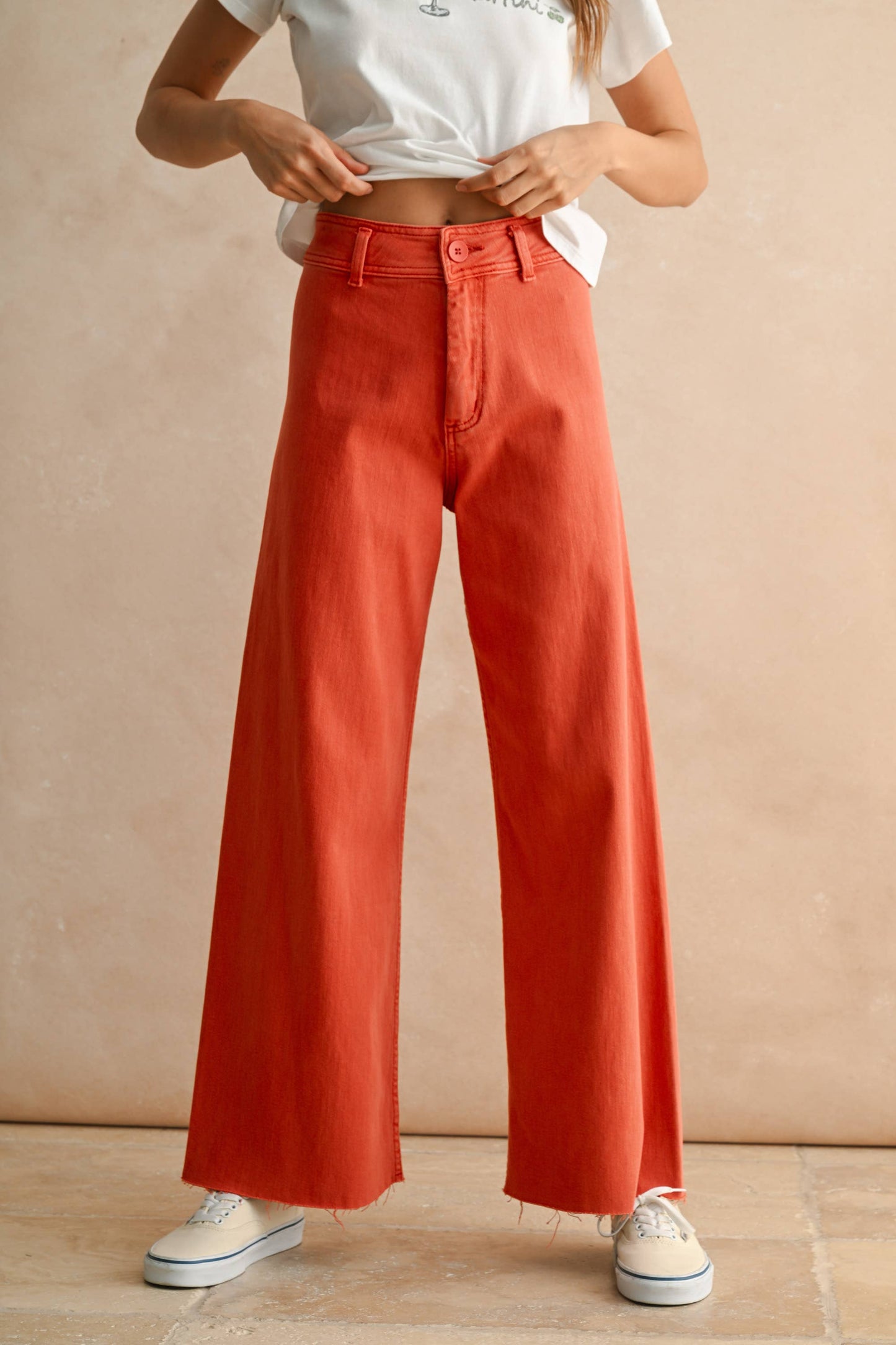 Wide Leg Colored Denim • Persimmon
