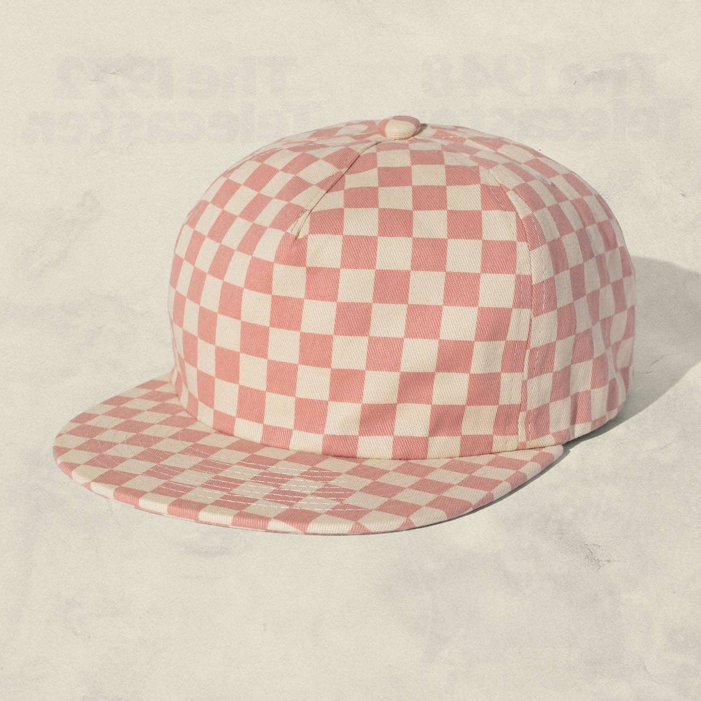Checkerboard Field Trip Hat • Blush Pink