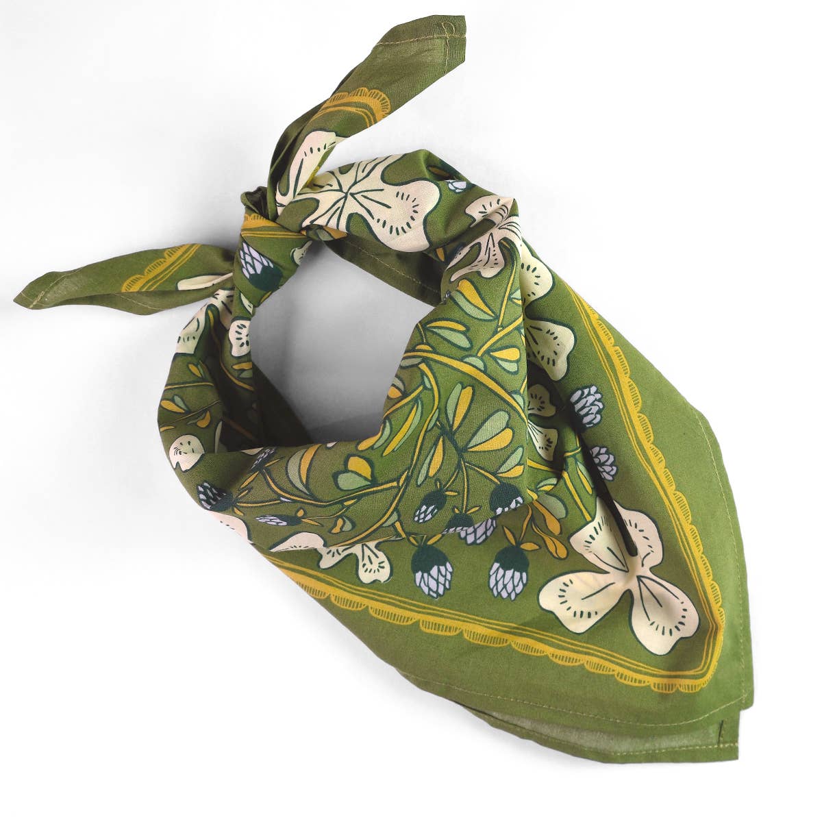 Cotton Bandana • No. 152 Josephine • Green Clover