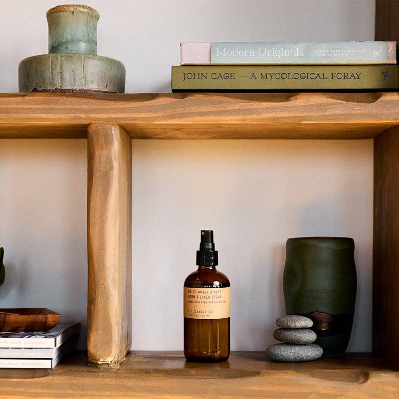 P.F. Candles • Room & Linen Spray • Amber & Moss