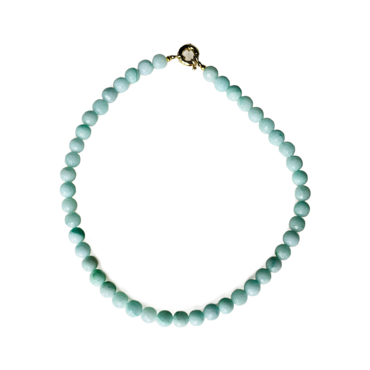 Gumball Gemstone Necklace • Aqua Jade
