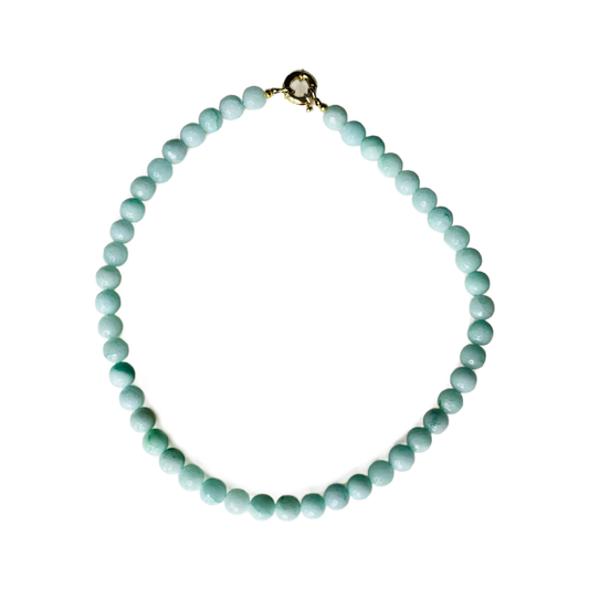 Gumball Gemstone Necklace • Aqua Jade