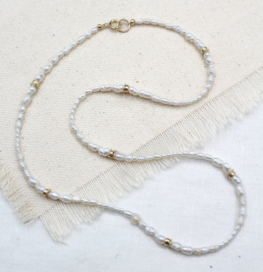 The Swell Life • Ebb & Flow Pearl Necklace • 14K Gold Fill
