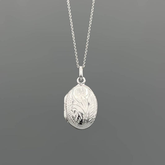 Mystic Oval Locket Necklace • Sterling Silver
