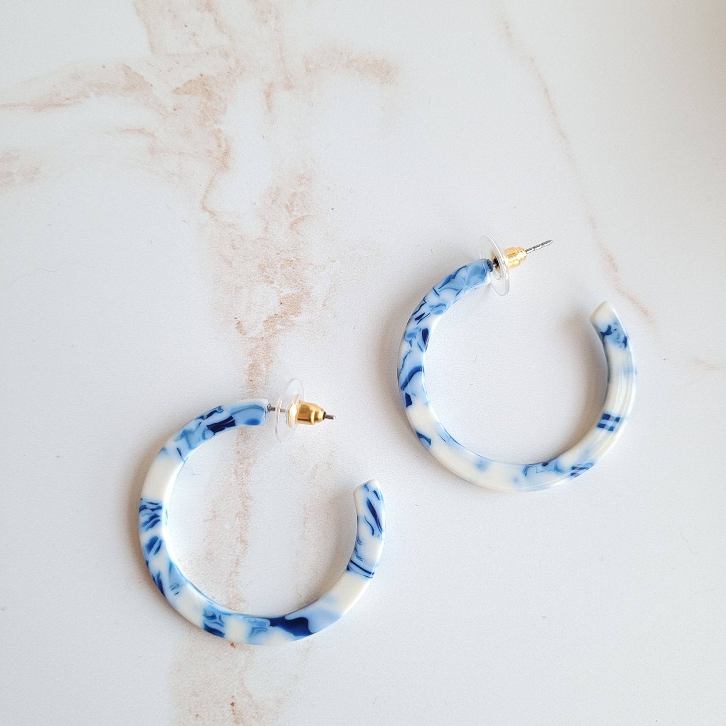 Camy Hoops • Greek Goddess Blue
