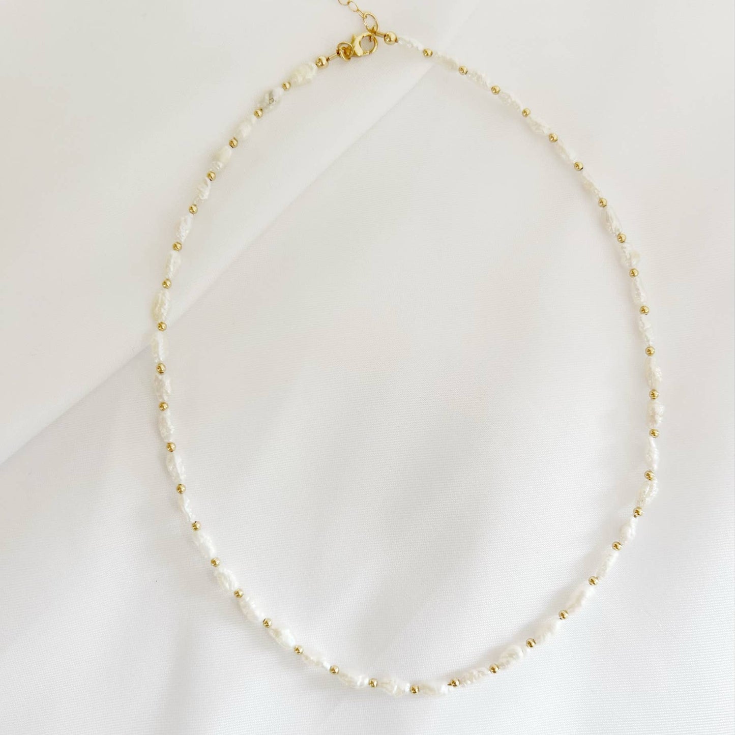 Stone Harbor Pearl Beaded Necklace • Gold Filled