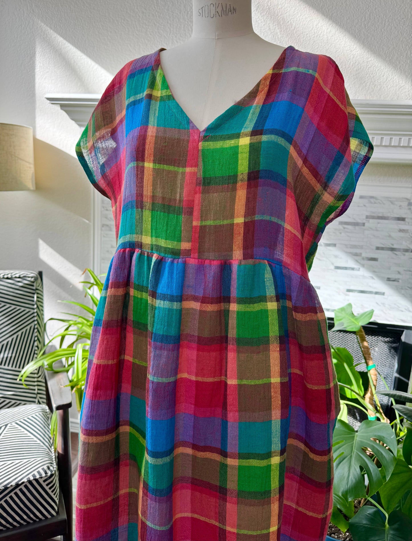 Joolee • Neon Multi Linen Dress