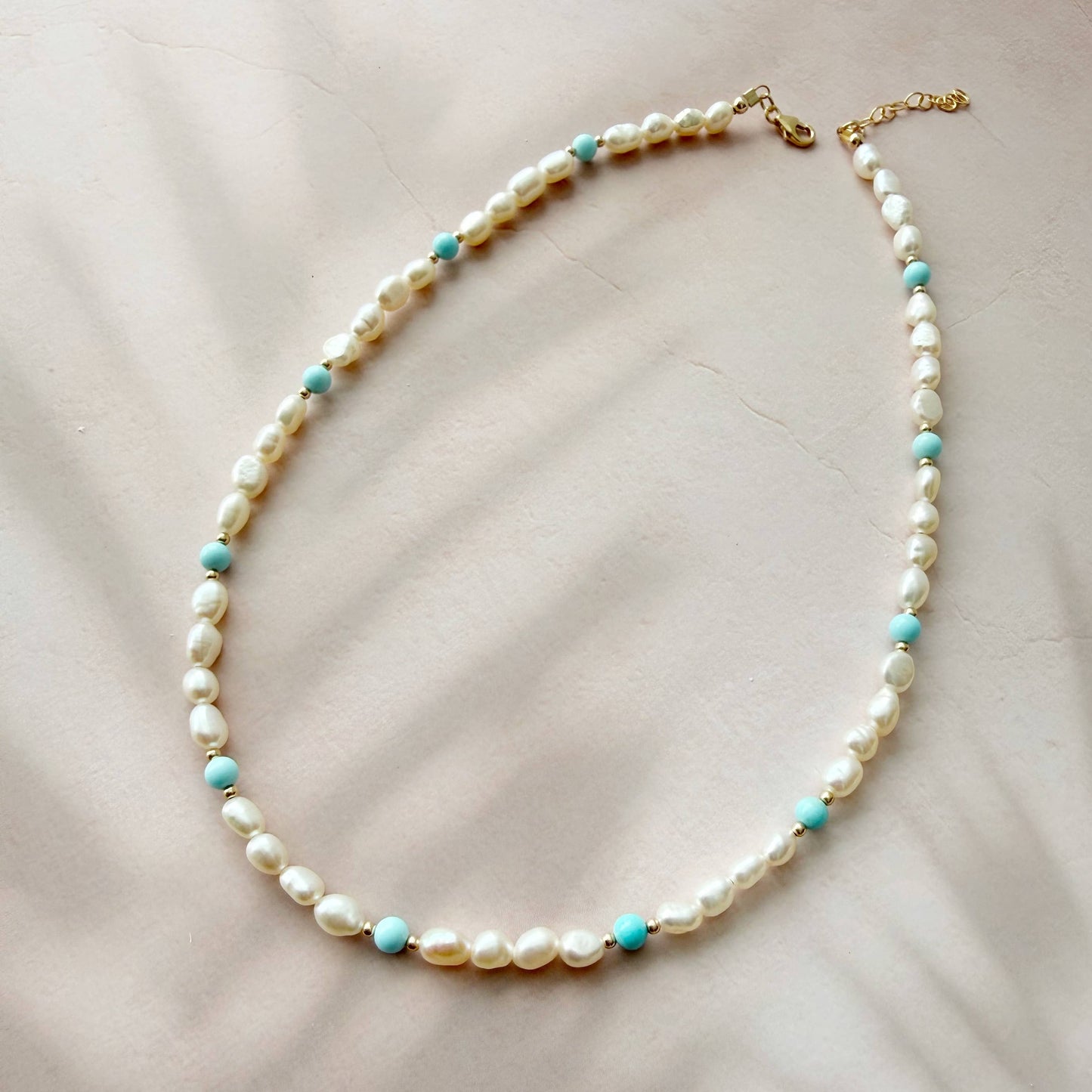 Islander Pearl Beaded Necklace • Gold Filled