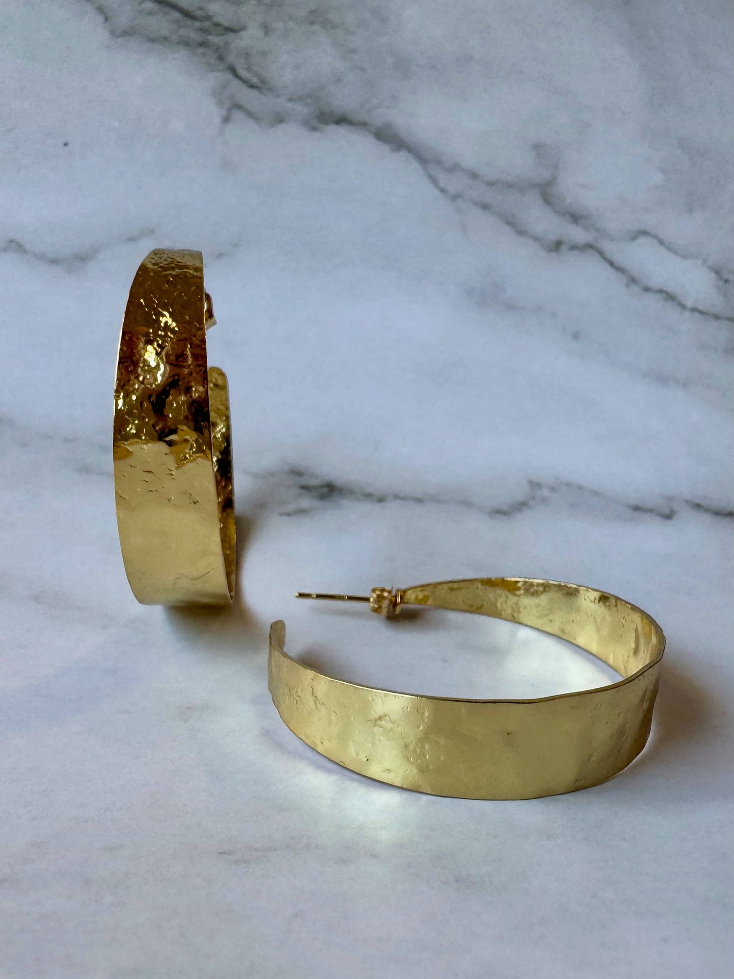 Jessica Matrasko • Linden Textured Hoop Earrings• 14K Gold Filled
