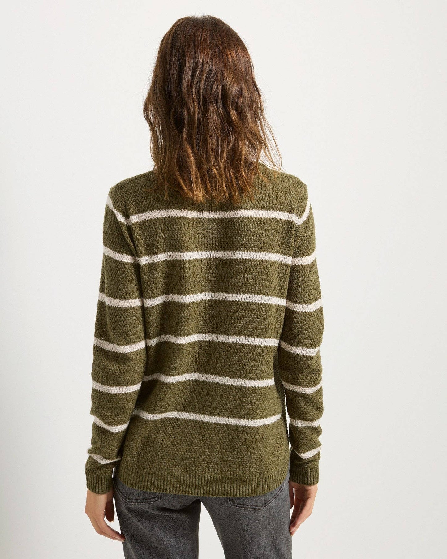 Solar Striped Sweater • Kelp