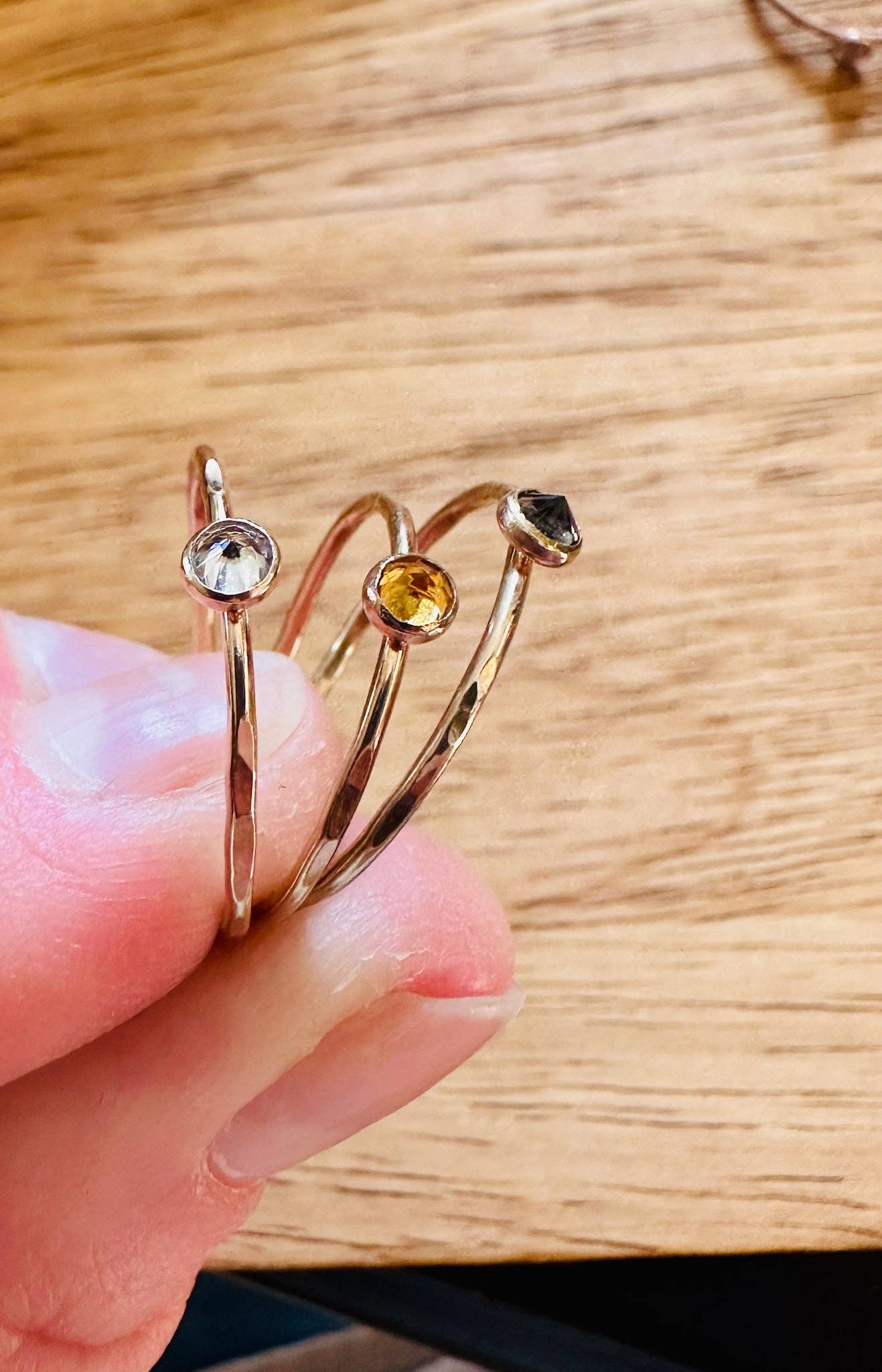Gemstone Stacker Rings • 14k Gold Fill
