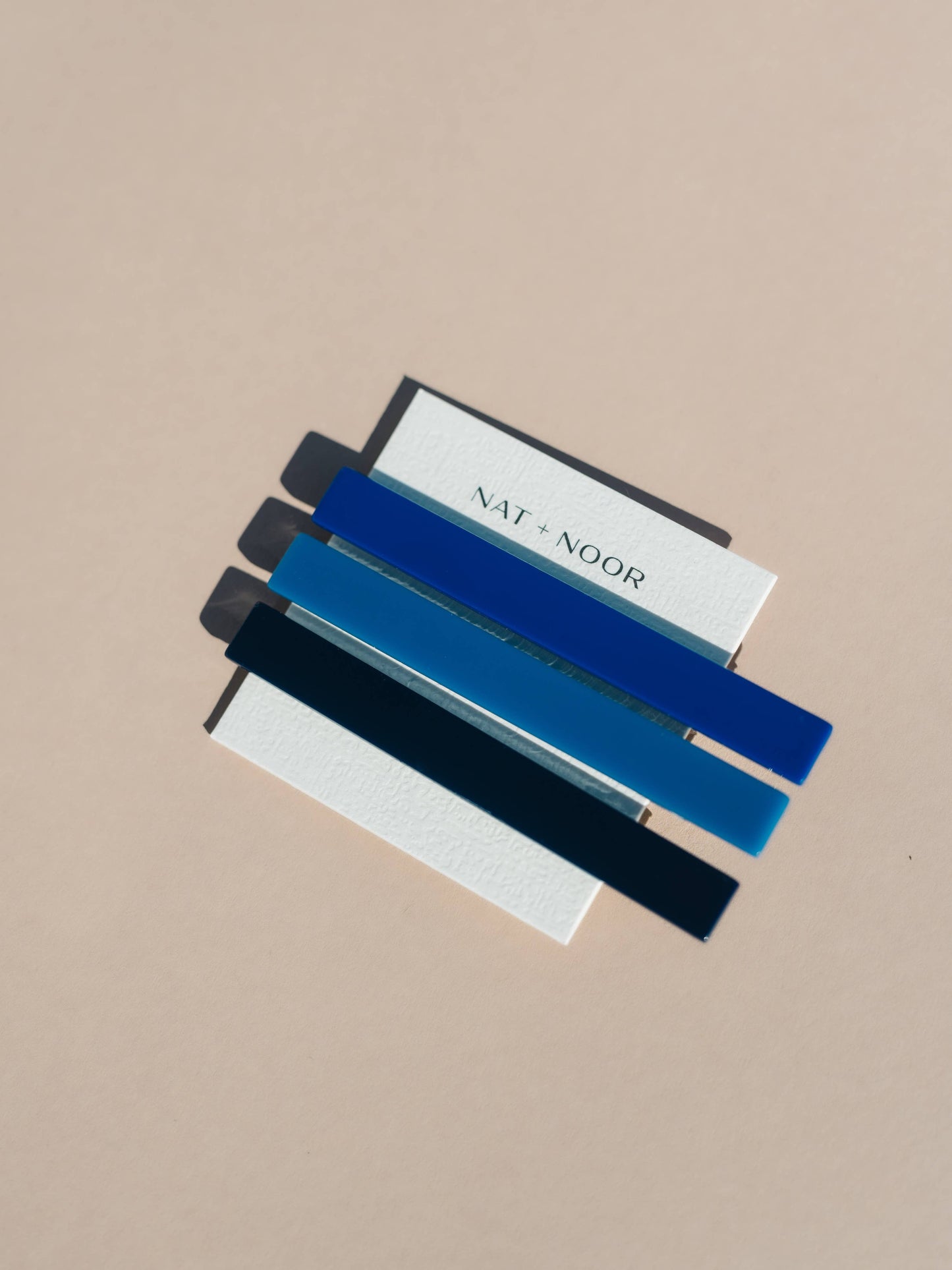 Nat + Noor • Evie Alligator Hair Clips • Blue Tones
