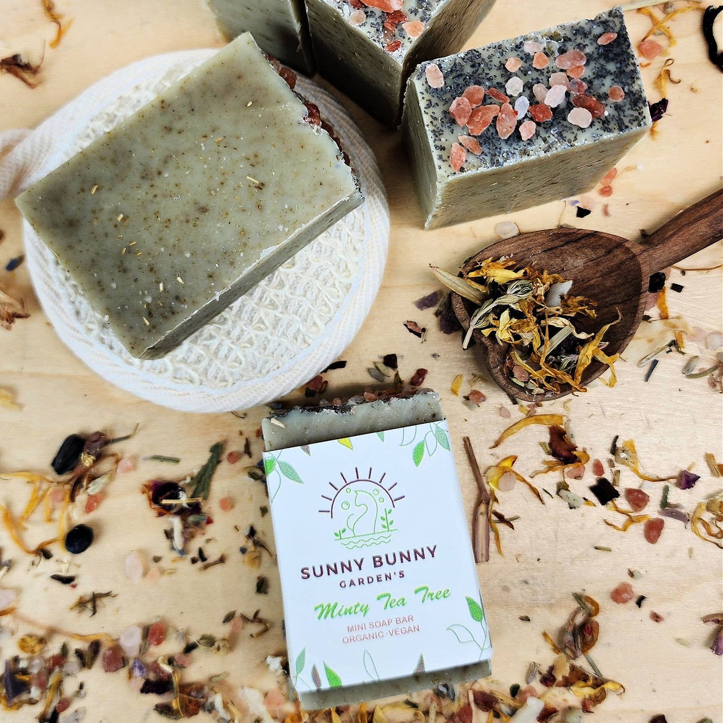 Sunny Bunny Mini Vegan Soap Bar Mint & Tea Tree Oil