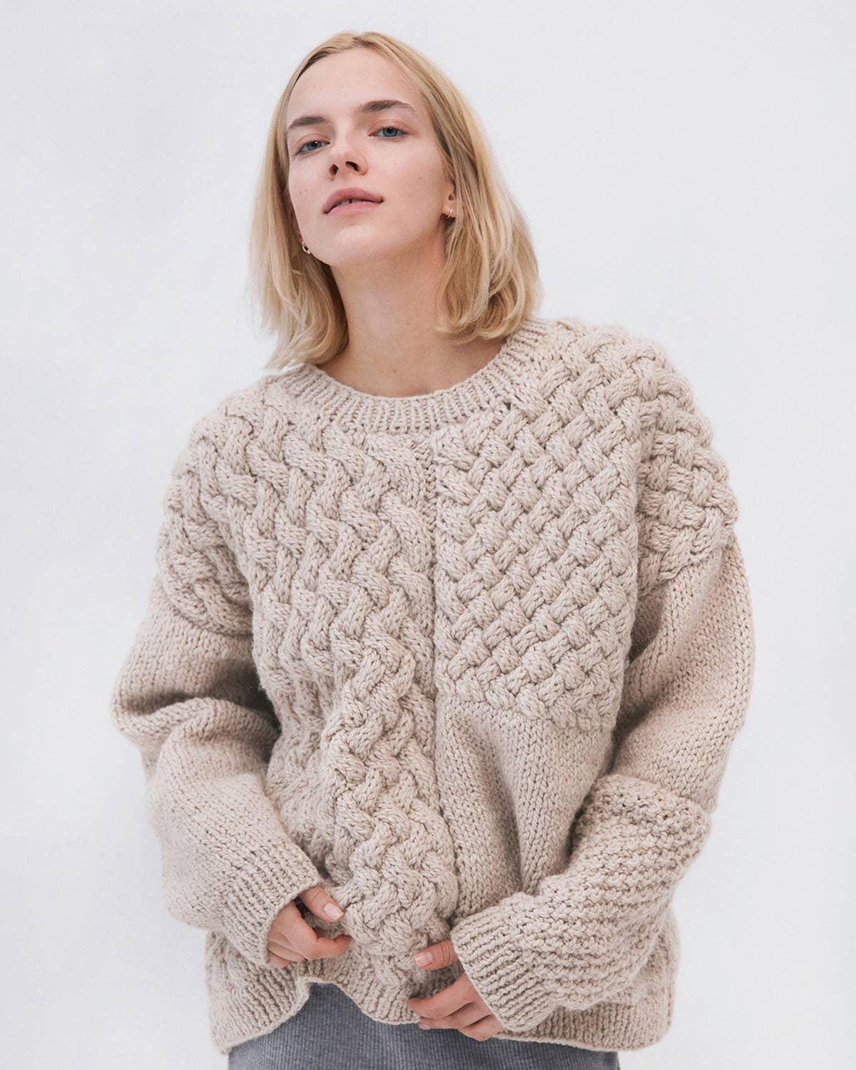 The Knotty Ones • Alpaca Wool Heartbreaker Sweater • Beige