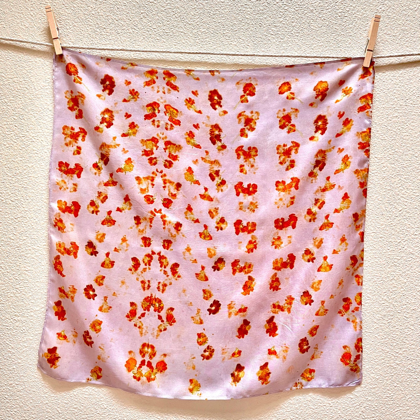 Vive Textiles • Naturally Dyed Silk Bandana Scarf • Lilac Sun