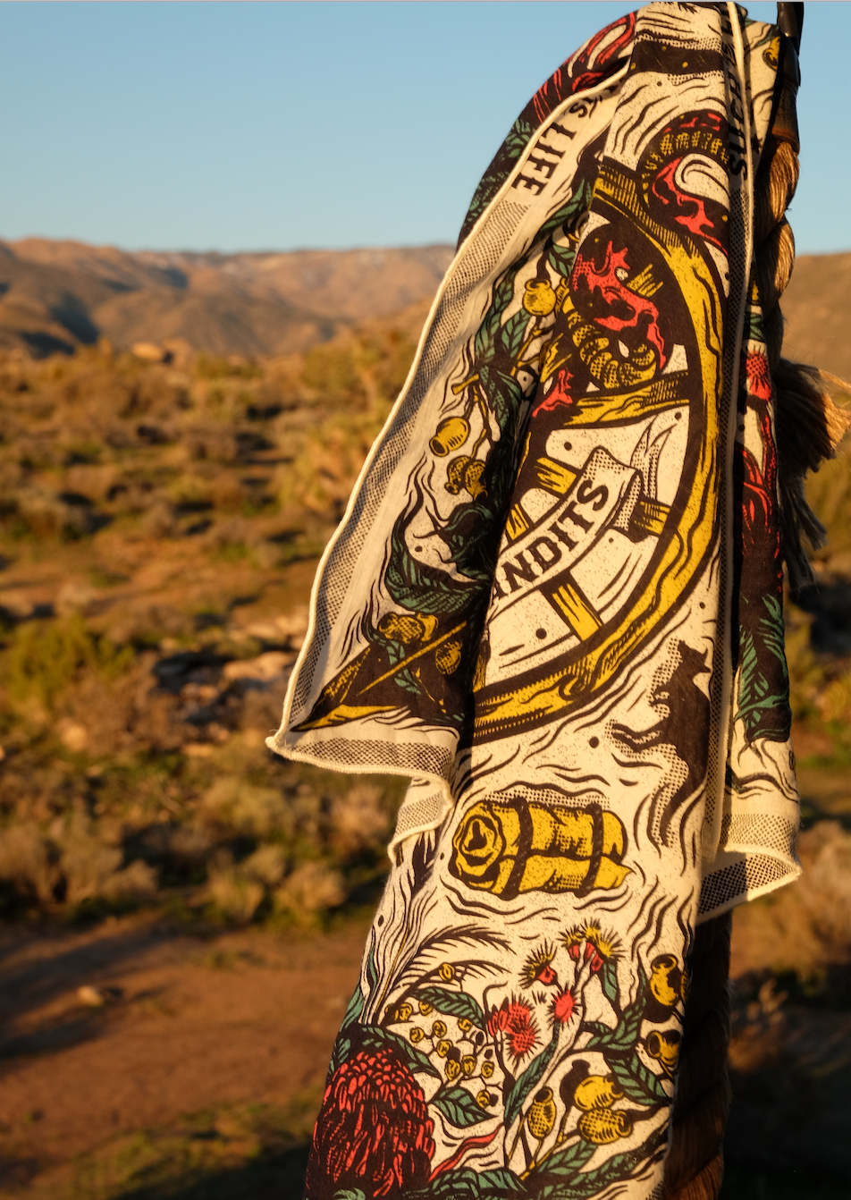 Organic Cotton Bandana • Such Is Life • Teal White