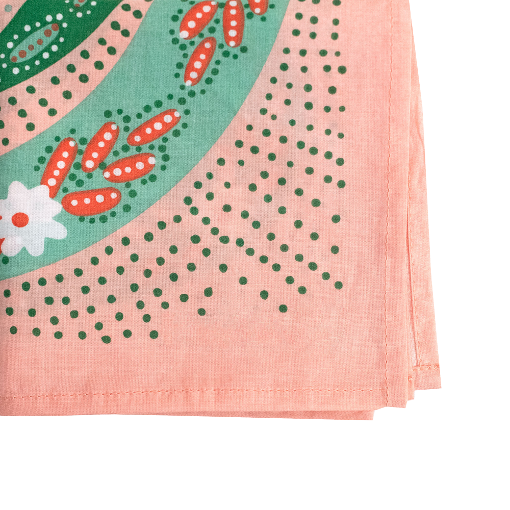 Cotton Bandana • No. 069 Snakes • Pink