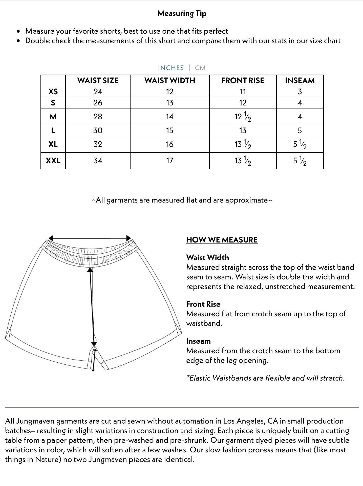 Jungmaven • Makena 100% Hemp Shorts • Washed White