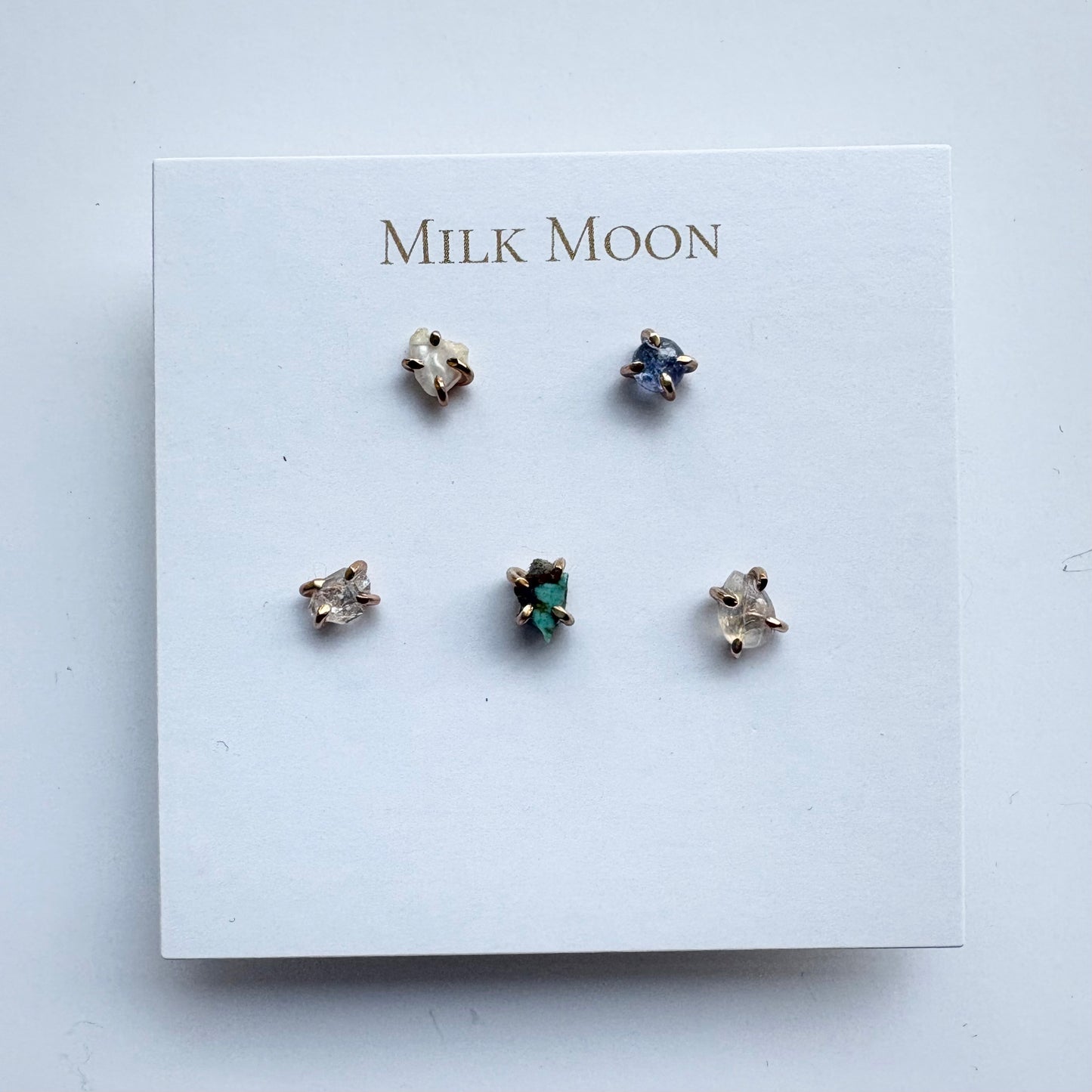 Tiny Gemstone Claw Stud Earrings • Mix & Match Pack • 14K Gold Fill