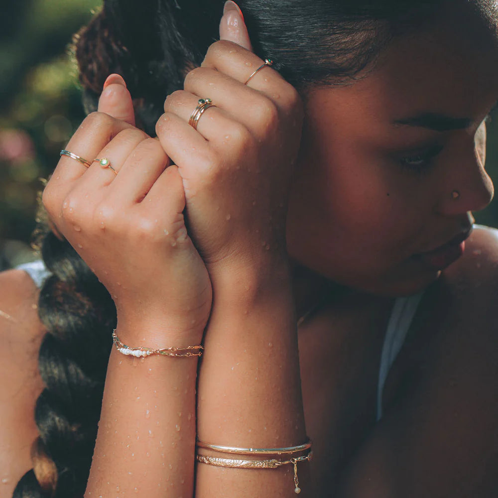 In Situ • Vive Pearl Link Bracelet • 14K Gold Fill