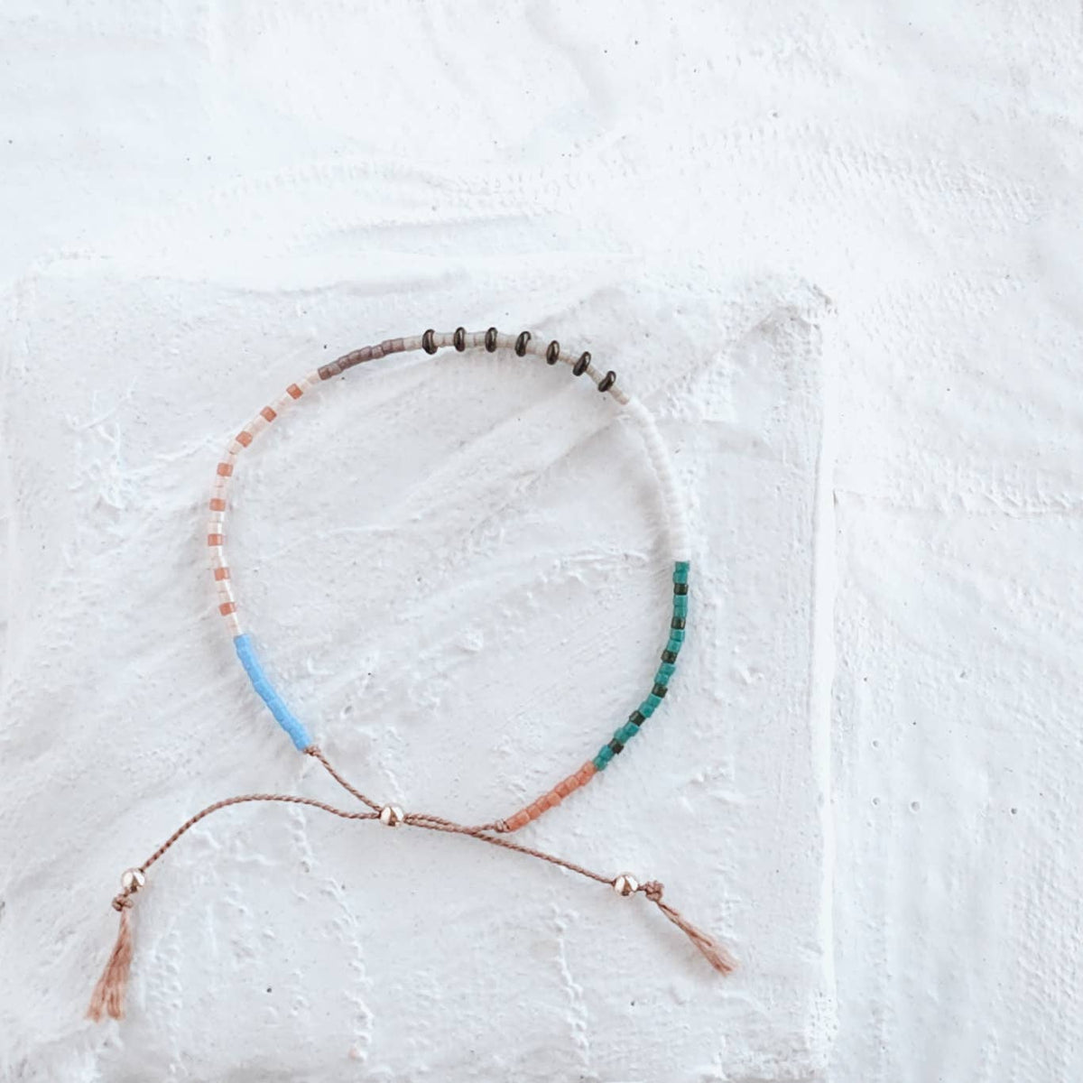 Adjustable Beaded Bracelet No. 111 • Multi-Color