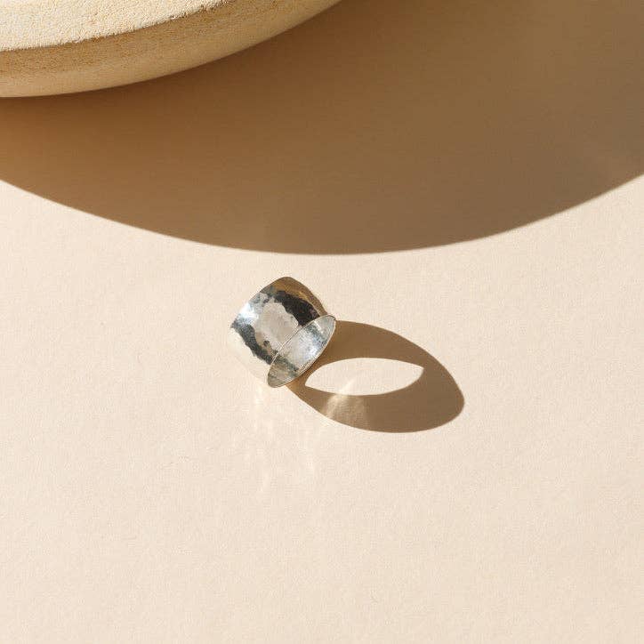 Hammered Dome Ring • Sterling Silver