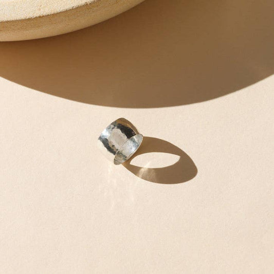 Hammered Dome Ring • Sterling Silver