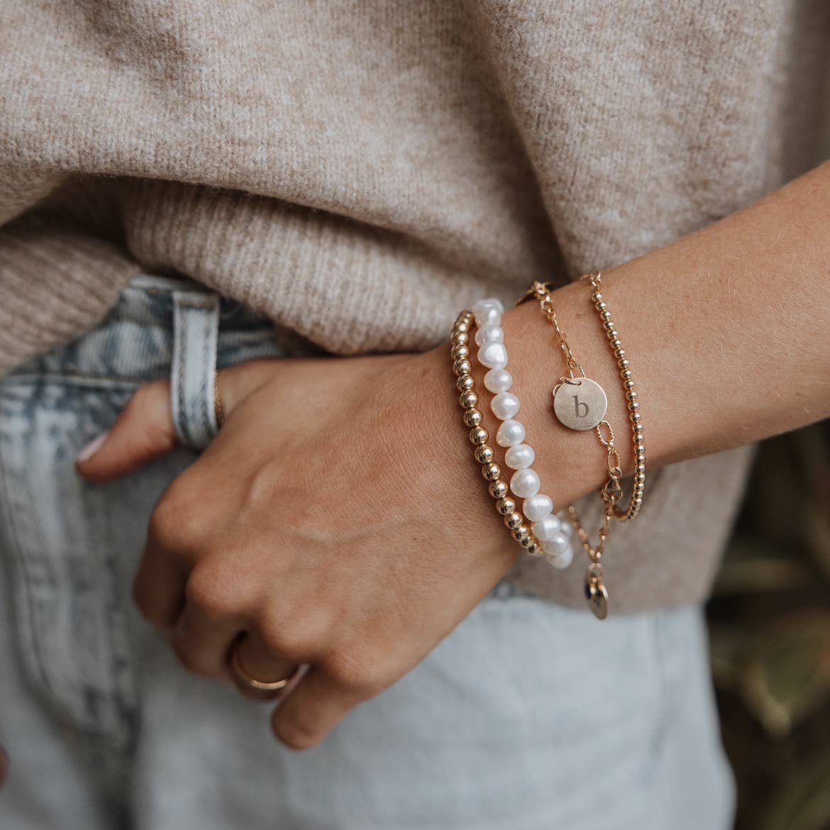 Pearl Toggle Bracelet • Gold Filled