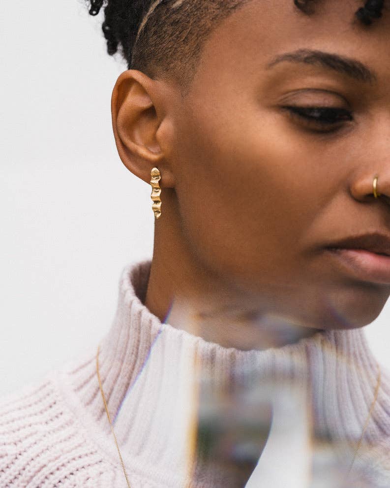 Tilly Doro • Wave Stud Earrings  • Gold