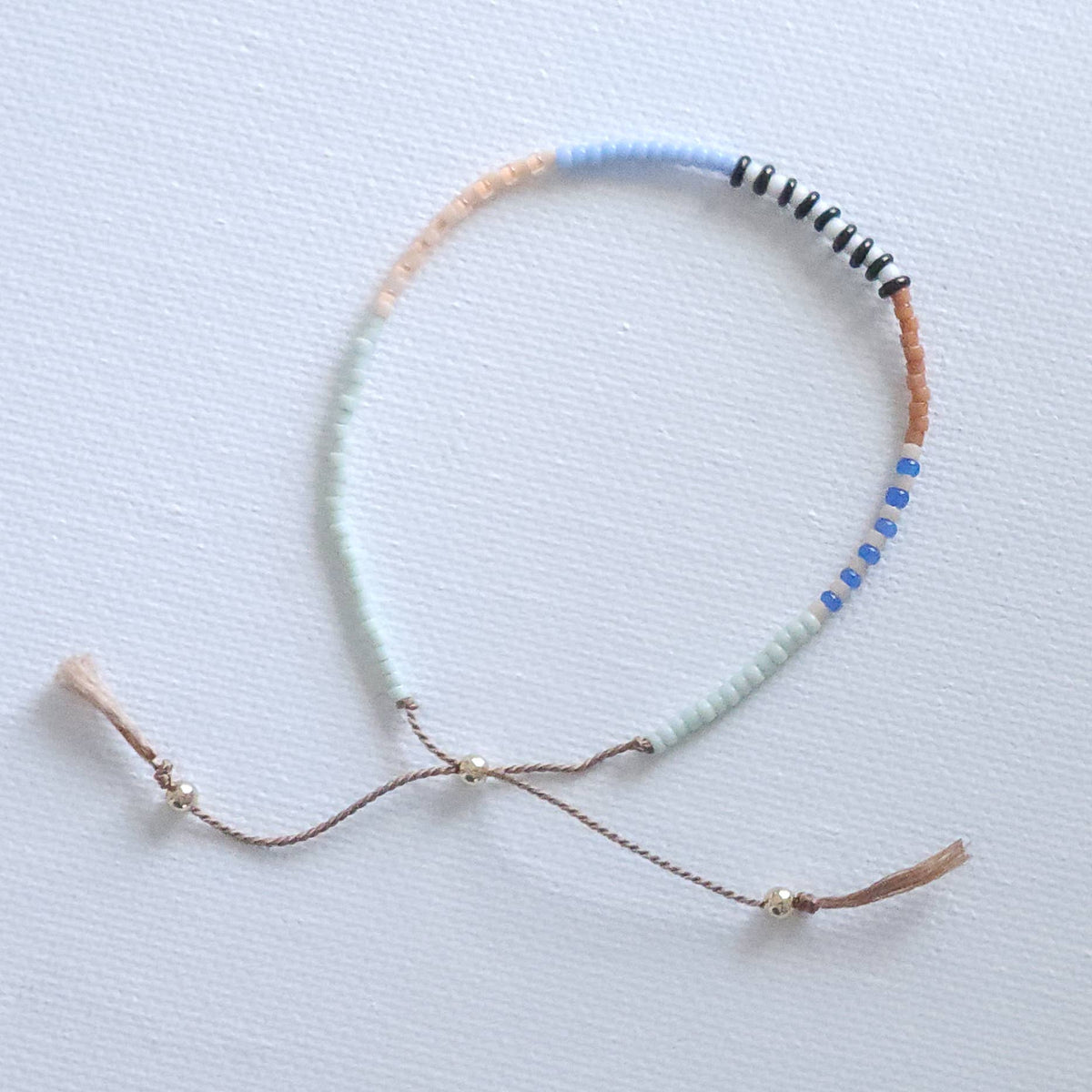 Adjustable Beaded Bracelet No. 151 • MultiColor