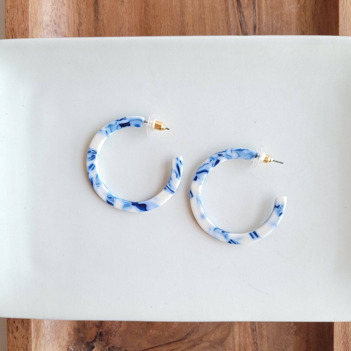 Camy Hoops • Greek Goddess Blue