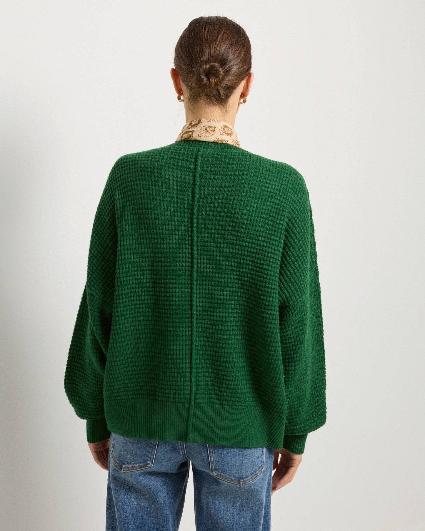 Lotus Waffle Sweater • Turf Green