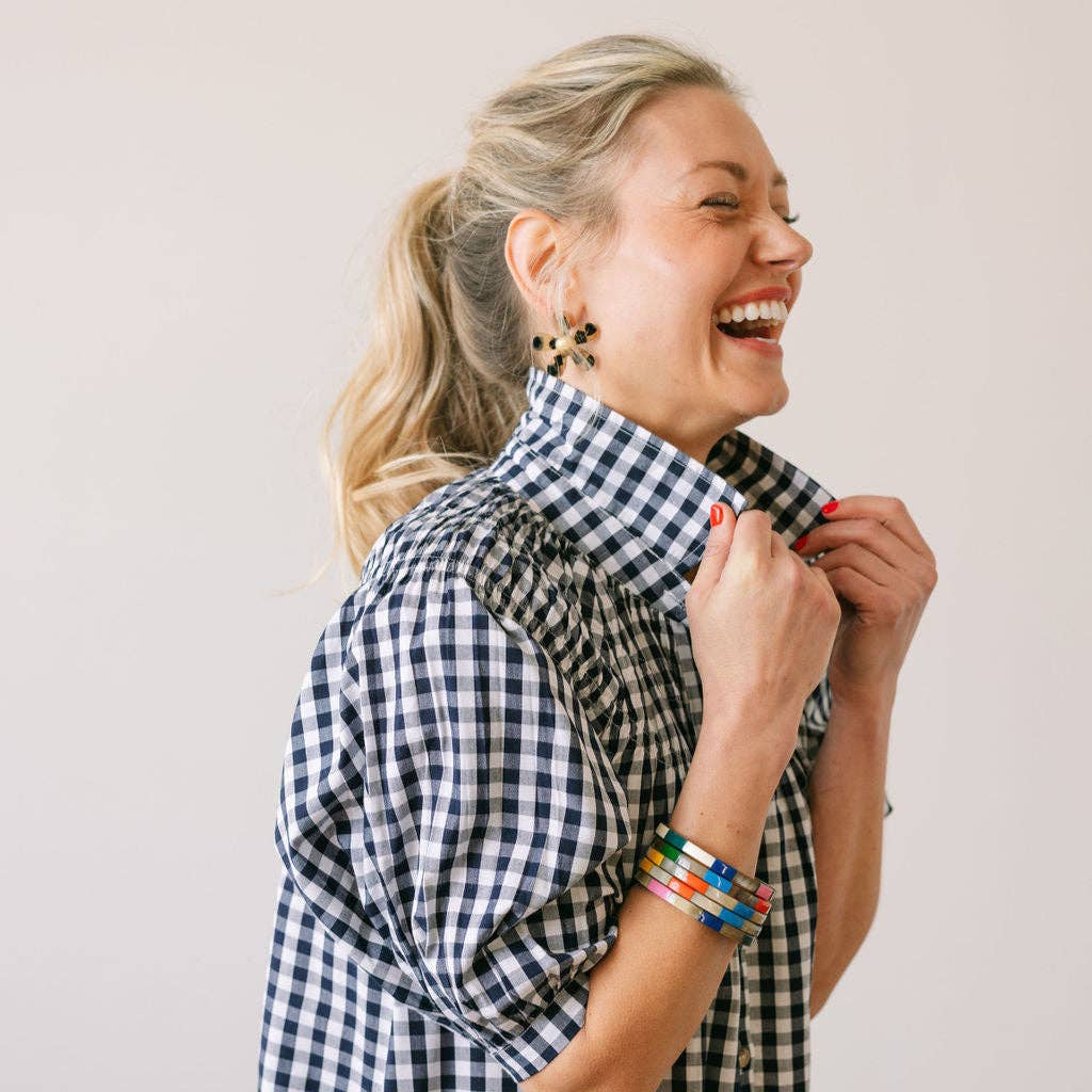 Sunshine Tienda • Gingham Oasis Dress • Navy
