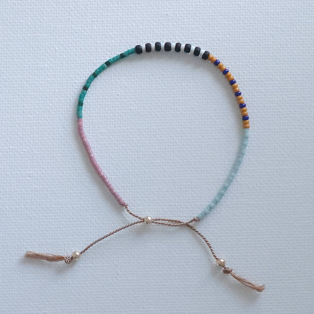 Adjustable Beaded Bracelet No. 127 • Multi-Color