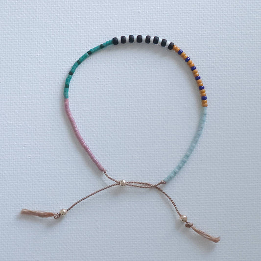 Adjustable Beaded Bracelet No. 127 • Multi-Color